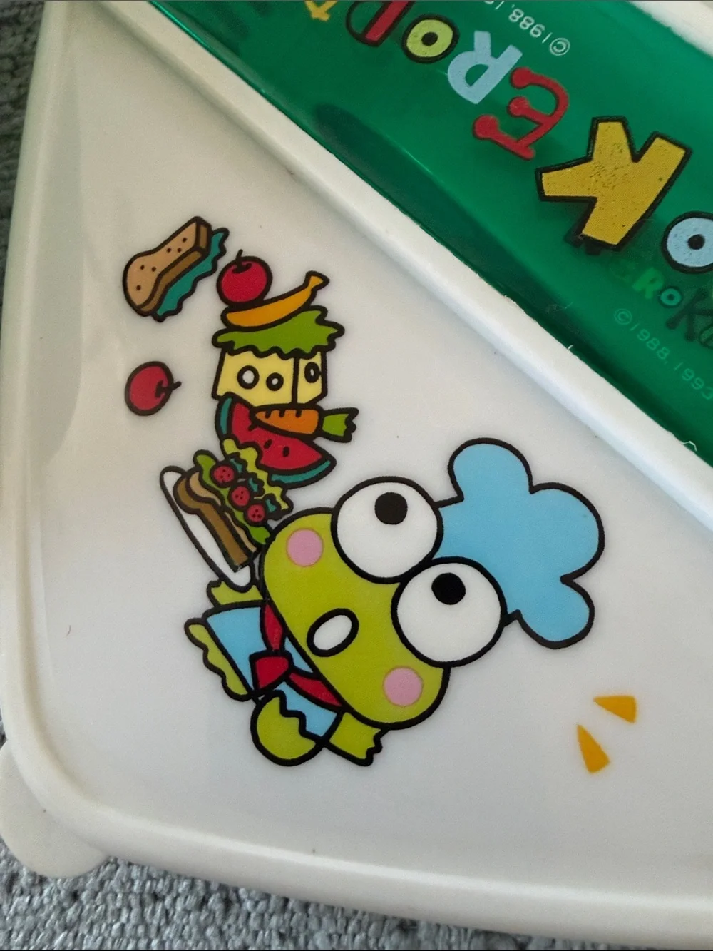 Vintage 1993 Sanrio Keroppi Bento Box Snack Container